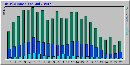 Hourly usage for July 2017